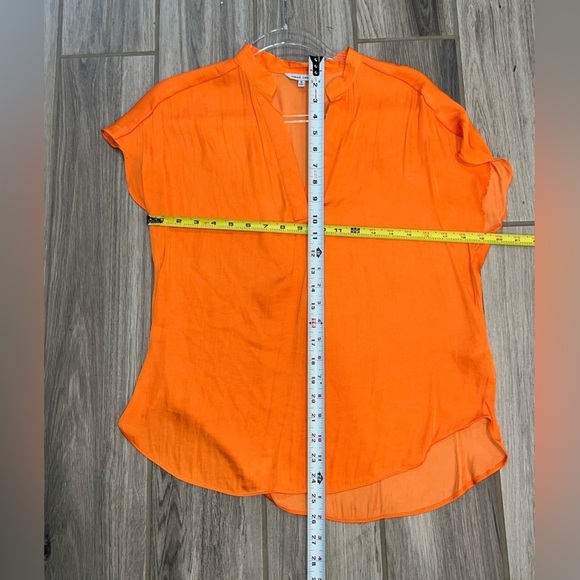 Naked Zebra Orange Blouse Short Sleeve Size S - Picture 5 of 8